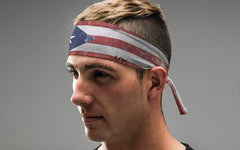 Puerto Rico Grunge Flex Tie Headband