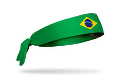 Brazil Flag Tie Headband