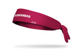 University of Arkansas: Wordmark Cardinal Flex Tie Headband