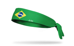 Brazil Painted Flag Tie Headband