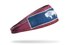 Wyoming Flag - Grunge Big Bang Lite Headband